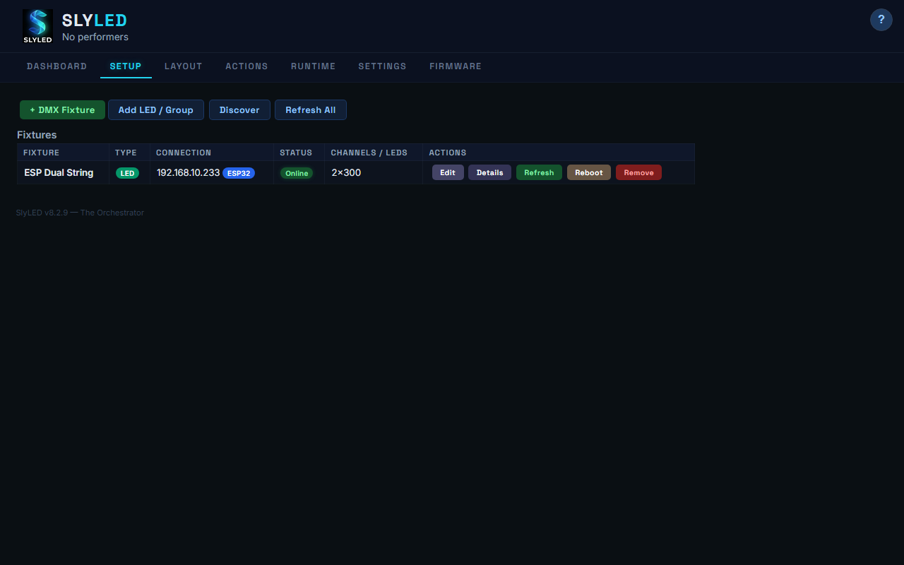 Setup with fixture groups