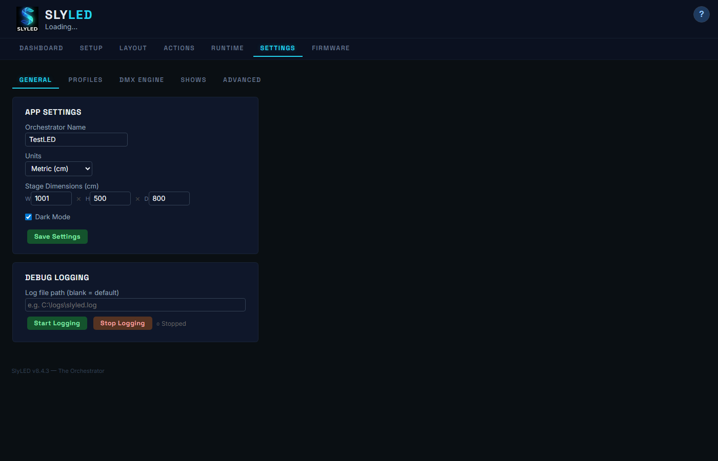 Group control panel in Settings
